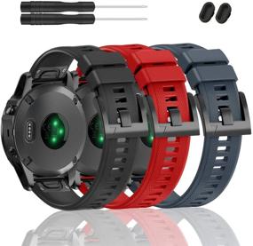 img 4 attached to 📱 ZEROFIRE Compatible Silicone Bands for Garmin Fenix 5 & 5 Plus - Forerunner 935, 945, Approach S60 - Replacement Watch Straps (Not for 5X, 5S)
