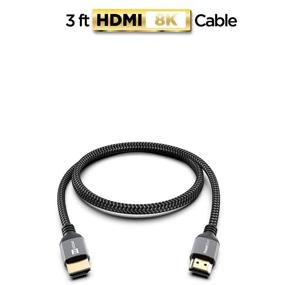 img 2 attached to PowerBear 8K HDMI Cable 3 ft: High-Speed Connectivity and Reliability!