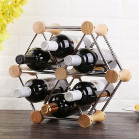 img 3 attached to 🍷 Hundred-Variety Classic Style Wine Bottle Racks - Ideal for Bars, Cellars, Basements, Cabinets, Food Cabinets, etc. - Holds up to 6 Bottles