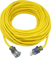 🔌 primewire & cable lt511735 100ft 14/3 sjtow bulldog tough extension cord with primelight indicator light in yellow логотип