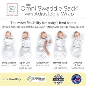 img 1 attached to 👶 SwaddleDesigns Omni Swaddle Sack: Светло-серый, маленький размер, 0-3 месяца - пеленка с манжетами для завертывания и руками вверх и перчатками!