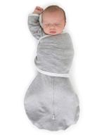 👶 swaddledesigns omni swaddle sack: светло-серый, маленький размер, 0-3 месяца - пеленка с манжетами для завертывания и руками вверх и перчатками! логотип