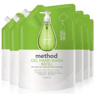 🌿 метод пенящееся жидкое мыло для рук, 6 штук, зеленый чай + алоэ, 10 унции - упаковка может варьироваться логотип