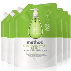 img 4 attached to 🌿 Метод Пенящееся жидкое мыло для рук, 6 штук, Зеленый чай + Алоэ, 10 унции - Упаковка может варьироваться