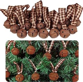 img 3 attached to 6 Yards Rusty Sleigh Bell Garland - Vintage Farmhouse Christmas Decor