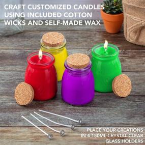 img 2 attached to 🕯️ Candle Making Kit with Melting Pot, Glass Jars, Soy Wax Bags, Color Dye Blocks, Fragrance Oils, Wicks, Thermometer, Tags, Bonus Holiday Stickers - DIY Set for Making Candles