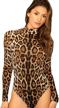 makemechic leopard stretchy bodysuit leotard women's clothing in bodysuits logo