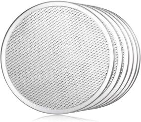 img 3 attached to 🍕 Premium Pack of 6 New Star Foodservice 50943 Seamless Aluminum Pizza Baking Screens - 10-Inch Ideal for Restaurants