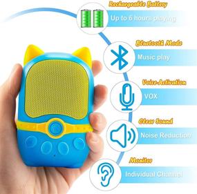img 2 attached to Revolutionize Playtime: Talkies Rechargeable Bluetooth 🔊 for 6-12 Year Olds - Kid's Perfect Electronics