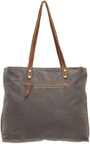 img 3 attached to Myra Bags Bicycle Upcycled Canvas Tote Bag: Eco-Friendly Tan, Khaki, Brown, One_Size