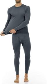 img 3 attached to Stay Warm and Cozy with Thermajohn Men's Ultra Soft Thermal Underwear Long Johns Set, featuring Fleece Lining