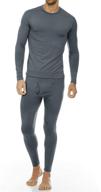 stay warm and cozy with thermajohn men's ultra soft thermal underwear long johns set, featuring fleece lining logo