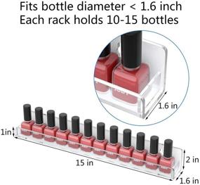 img 1 attached to 🧼 NIUBEE 2 Pack Wall Mounted Nail Polish Rack Shelf – Clear Acrylic Organizer Display for 30 Bottles, Removable Anti-slip Inserts Included