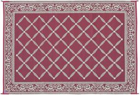 img 1 attached to Reversible Mats 116095: Best Burgundy/Beige RV Camping Mat for Outdoor Patio 6-Feet x 9-Feet Area!