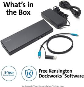 img 3 attached to 🔌 Kensington SD4750P USB-C Docking Station: Dual 4K Video, 85W PD - Windows, MacBook, Surface, Chromebooks Compatible (K39105NA)