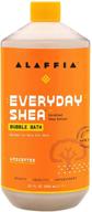 🛁 alaffia everyday shea bubble bath - 32 oz, unscented, moisturizing & relaxing | made with fair trade shea butter | cruelty-free & vegan | no parabens logo
