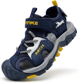 img 4 attached to Sandals Outdoor Hiking Sneakers - Toddler Boys' Shoes - Shop Sandals