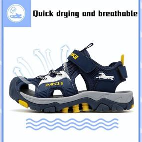 img 3 attached to Sandals Outdoor Hiking Sneakers - Toddler Boys' Shoes - Shop Sandals