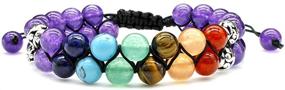 img 4 attached to InnovaHome Adjustable Chakra Energy Stone Bracelet - Enhance Your Aura & Balance Your Energies!