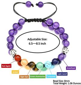 img 3 attached to InnovaHome Adjustable Chakra Energy Stone Bracelet - Enhance Your Aura & Balance Your Energies!