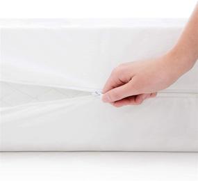 img 2 attached to 🛏️ Queen White MALOUF Bed Bug Proof Waterproof Zippered Box Spring Encasement
