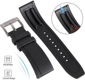 img 3 attached to 👨 HUAFIY Waterproof Silicone Men's Watches and Watch Bands - Premium Quality for Enhanced Durability