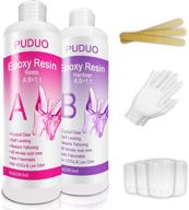📿 epoxy resin crystal clear kit for jewelry crafts and coating by graduated puduo logo