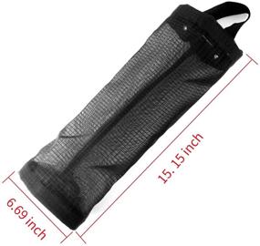 img 3 attached to 🗑️ Hanging Folding Mesh Garbage Bag Organizer - Kitchen Trash Bags Holder - Recycling Containers - Plastic Waste Bag Storage (Black) - 2pcs