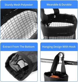 img 1 attached to 🗑️ Hanging Folding Mesh Garbage Bag Organizer - Kitchen Trash Bags Holder - Recycling Containers - Plastic Waste Bag Storage (Black) - 2pcs