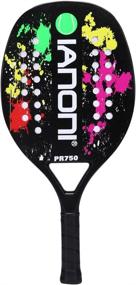 img 4 attached to 🎾 Ianoni Beach Tennis Racket: Carbon Fiber Grit Face & EVA Memory Foam Core for Unmatched Performance