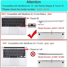 img 3 attached to 💻 Valkit MacBook Air 13 inch Case 2020 Release A2337 A2179 with Retina Display, Hard Shell Protective Cover Compatible with Apple Mac Air 13 2020 with Touch ID, Navy Blue