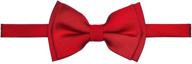 stylish and convenient retreez solid 👔 matte microfiber pre tied boys' bow ties logo