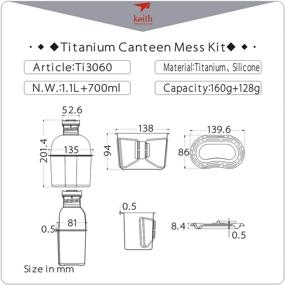 img 2 attached to Keith Titanium Ti3060 Canteen Mess Kit: Ultralight with Carrying Pouch – New and Improved