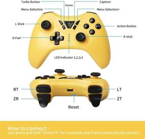img 1 attached to Wireless Switch Controller for Switch Lite - 🎮 Switch Pro Controller, Turbo Dual Shock Gyro Axis Support