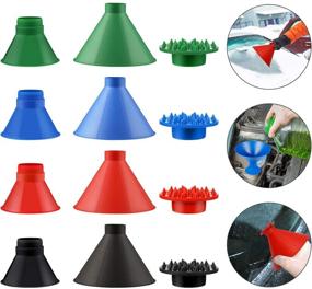 img 4 attached to 12-Piece Round Ice Scraper for Car Windshield Snow Removal - Cone-Shaped Shovel Tool Kit for Car Supplies