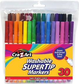 img 1 attached to 🖍️ Cra-Z-Art Washable Super Tip Markers, 30-Count: Colorful and Mess-Free Drawing Supplies