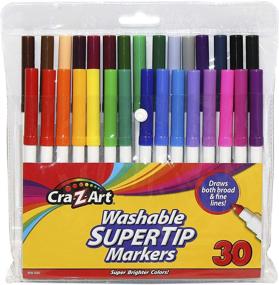 img 3 attached to 🖍️ Cra-Z-Art Washable Super Tip Markers, 30-Count: Colorful and Mess-Free Drawing Supplies