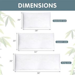img 1 attached to 🌿 Bamboo Pillow Protector Covers - Premium Waterproof Zippered Protectors - Pillowcase Zipper Cover Case Pack for Standard Pillows - Set of 2