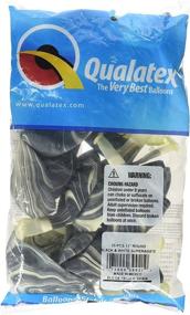 img 1 attached to 25-Pack of 11-Inch Black Marble Agate Qualatex Balloons