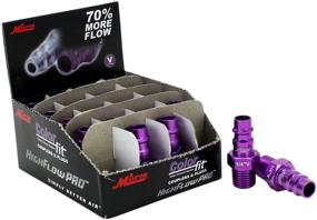 img 2 attached to 🔳 Milton 760VC-20 ColorFit HighFlowPRO Plugs, V-style Purple, 1/4 Inch NPT Male, Box of 20