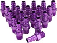 🔳 milton 760vc-20 colorfit highflowpro plugs, v-style purple, 1/4 inch npt male, box of 20 logo