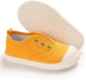 img 2 attached to 👟 Timatego Toddler Canvas Slip-On Shoes: Lightweight Casual Sneakers for Boys and Girls On the Go