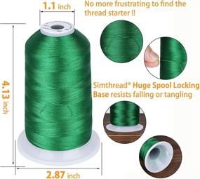 img 3 attached to 🧵 Simthread 12 Brother Colors: Huge Spool 5000M Polyester Embroidery Thread for Commercial and Domestic Machines - Assorted Color 1