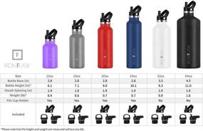 img 3 attached to 🚰 IRON °FLASK Sports Water Bottle - 24 Oz, 3 Lids (Straw Lid), Leak Proof, Vacuum Insulated Stainless Steel: Stay Hydrated on the Go!