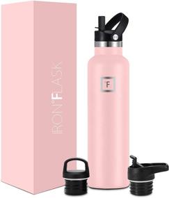 img 4 attached to 🚰 IRON °FLASK Sports Water Bottle - 24 Oz, 3 Lids (Straw Lid), Leak Proof, Vacuum Insulated Stainless Steel: Stay Hydrated on the Go!