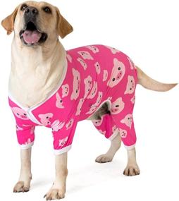 img 4 attached to 🐶 CuteBone Dog Pajamas: Stylish and Stretchy Clothes for Medium/Large Dogs - Perfect for Boys and Girls