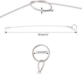 img 3 attached to 🔗 YuCool 2mm 316 Stainless Steel Lanyard Cable Tether with Rubber Coating for Navigation - 12 Pack: Prevent Loss and Secure Suspension of Objects