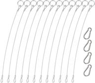 🔗 yucool 2mm 316 stainless steel lanyard cable tether with rubber coating for navigation - 12 pack: prevent loss and secure suspension of objects логотип