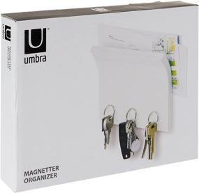 img 2 attached to 🔑 Stay Organized with Umbra 318200-660 Magnetter: Magnetic Wall Mounted Key/Mail Organizer in White