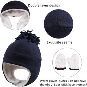 img 3 attached to 🧢 Optimized Toddler Boys' Accessories for Cold Weather: Trapper Tassel Pompom Earflap